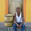 Coiled Laundry Basket with Lid (Medium) by Abraham Akolgo