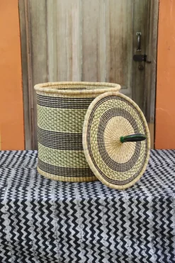 Coiled Laundry Basket with Lid (Large) by Bright Amoore