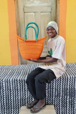 Dip Dyed Nyariga Basket (Large) by Aniah Baba