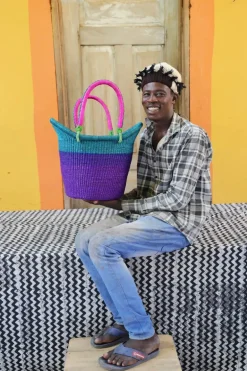 Dip Dyed Nyariga Basket (Large) by Avoore Alagbona