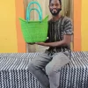 Dip Dyed Nyariga Basket (Large) by Paul Apasinore