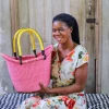 Dip Dyed Nyariga Basket (Medium) by Gloria Agambire