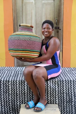 Jemima 10 Cows Basket by Lawrencia Ayinbillah