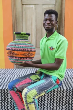 Jemima 10 Cows Basket (Tiny) by Richmond Amenbire