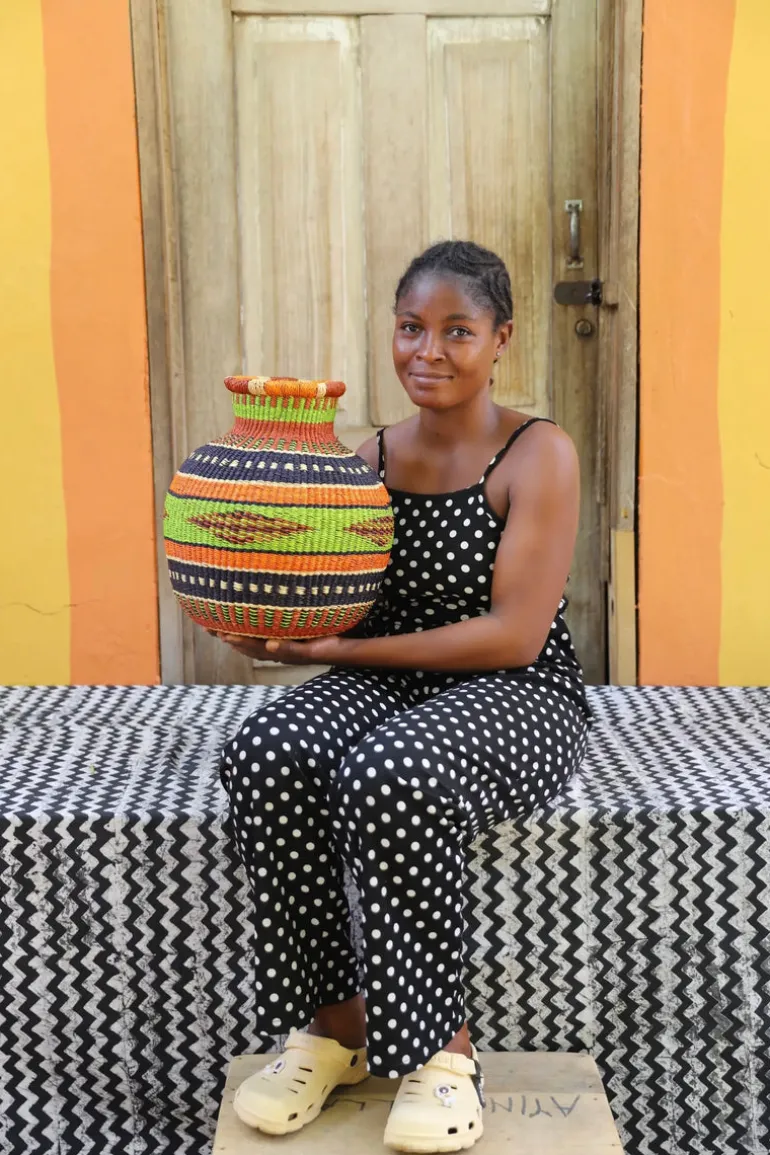 Jemima 10 Cows Basket (Tiny) by Joyce Adagaam