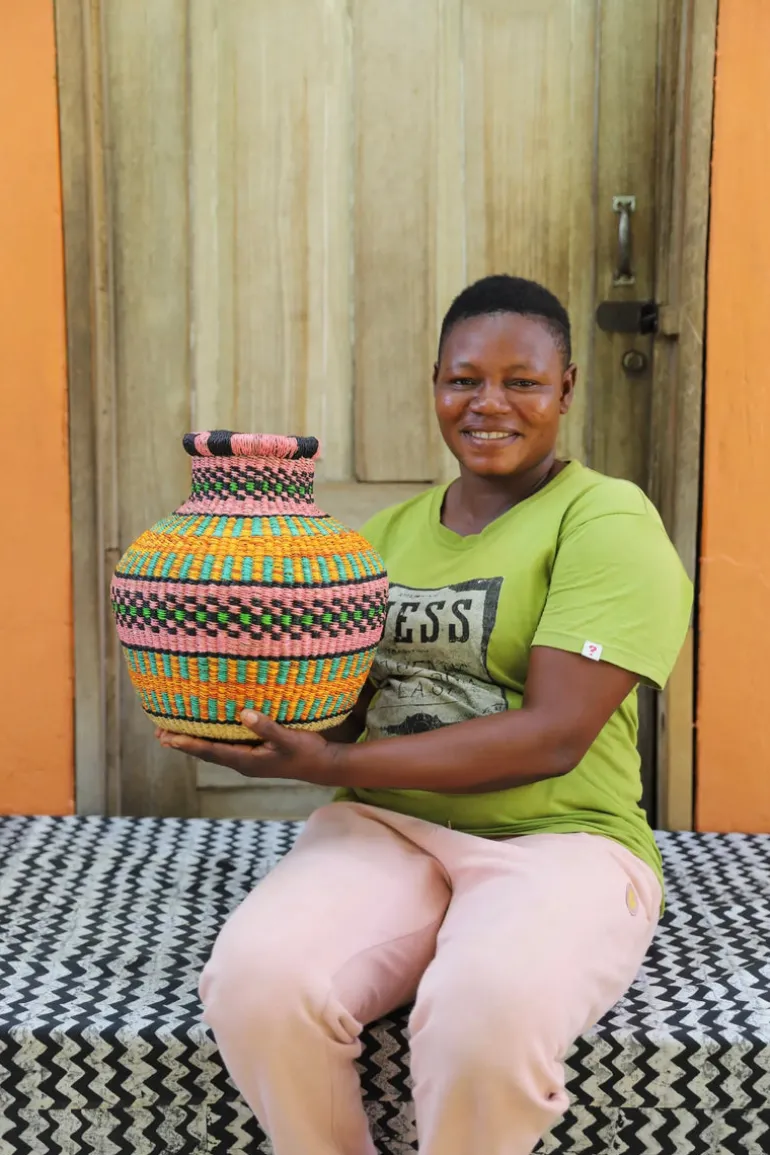 Jemima 10 Cows Basket (Tiny) by Talata Asukebillah