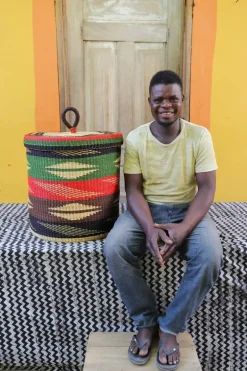 Laundry Basket with Lid (Large) by Cletus Apaweo