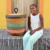 Laundry Basket with Lid (Large) by Claricia Nsohbillah