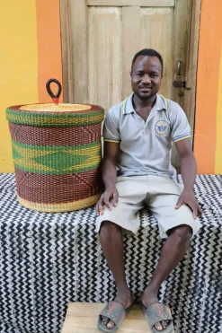 Laundry Basket with Lid (Large) by Asayamga Anaba
