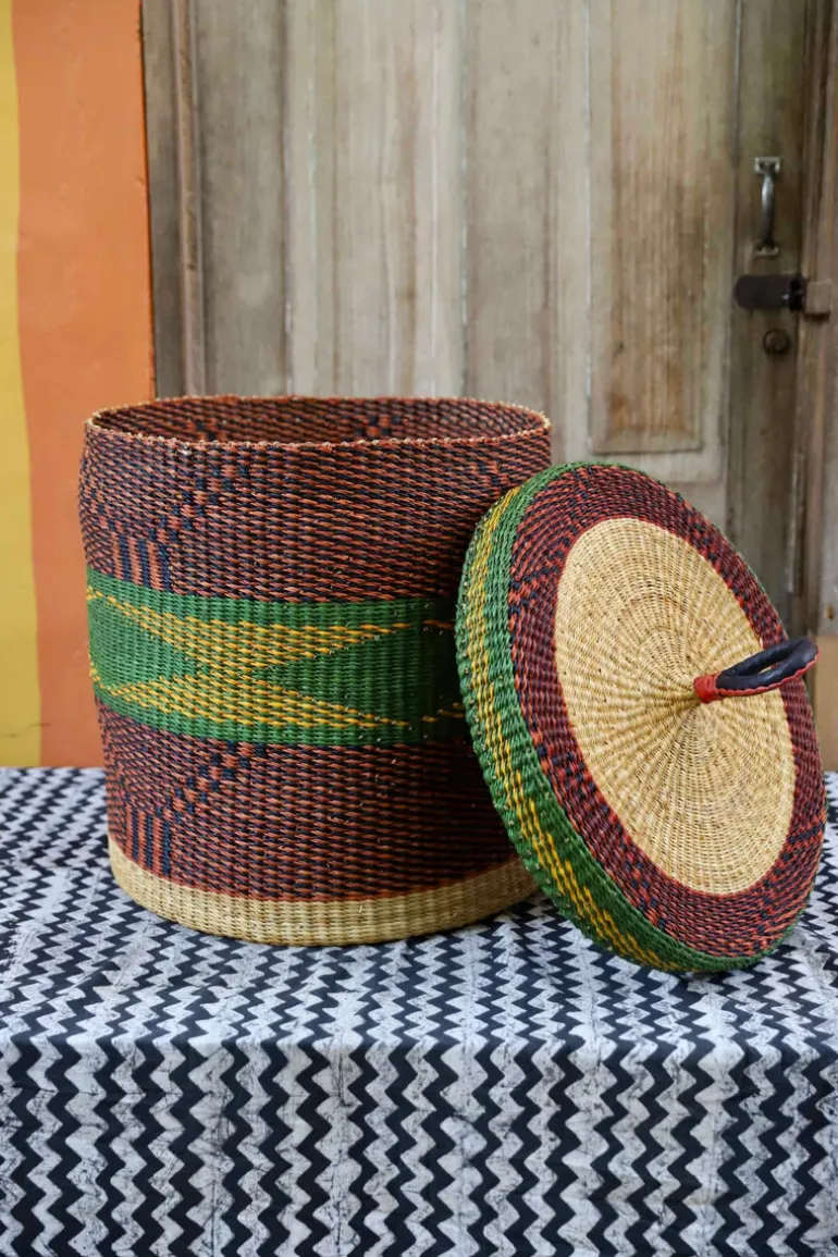 Laundry Basket with Lid (Large) by Asayamga Anaba