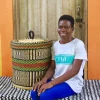Laundry Basket with Lid (Medium) by Rahinatu Akelsiyine