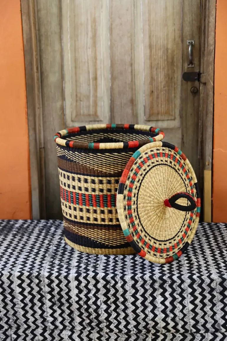 Laundry Basket with Lid (Medium)(With coil) by Abraham Akolgo