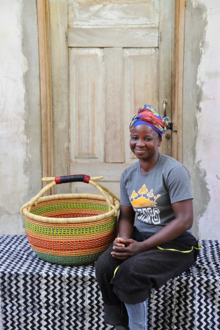 Market Basket (21" Round) by Apukomah Nsoh