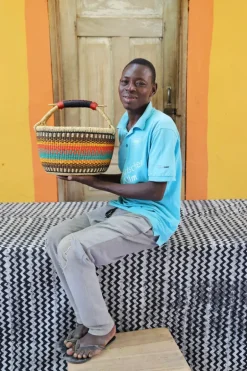 Market Basket (14" Round) by Nsohbillah Alagbona