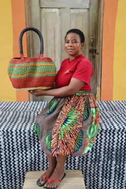 Stay Flow Woven Handbag (Large) by Grace Abisika