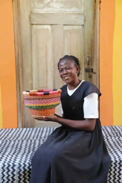 Tiny Drum Basket by Atipoka Akanobre