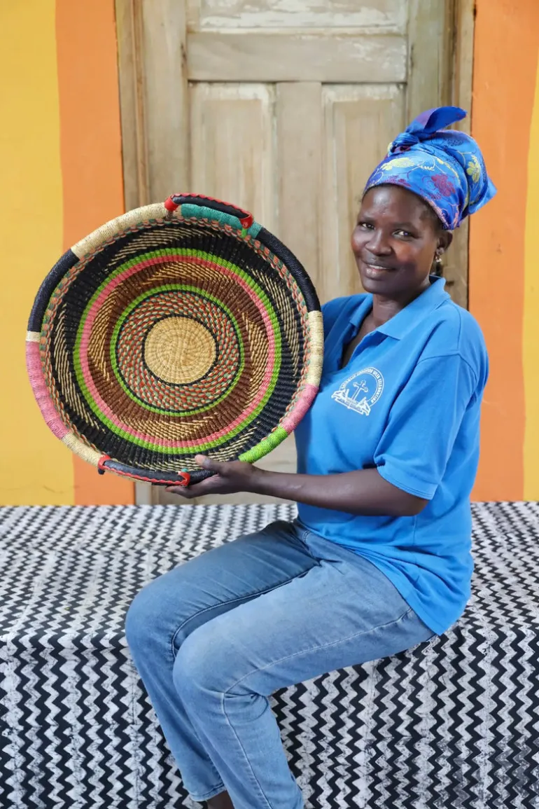 Woven Tray - Double Weave (Small) by Regina Akolgo