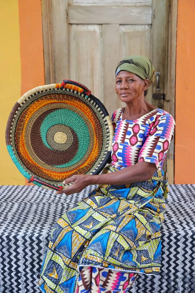 Woven Tray - Double Weave (Small) by Teni Adabire