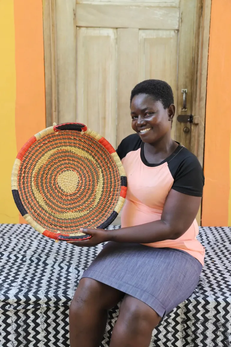 Woven Tray - Double Weave (Very Small) by Cynthia Apasinore