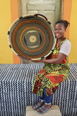 Woven Tray - Single Weave (Large) by Mary Aboya