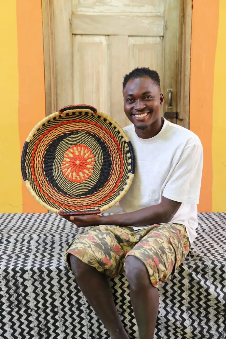 Woven Tray - Single Weave (small) by Simon Abingya