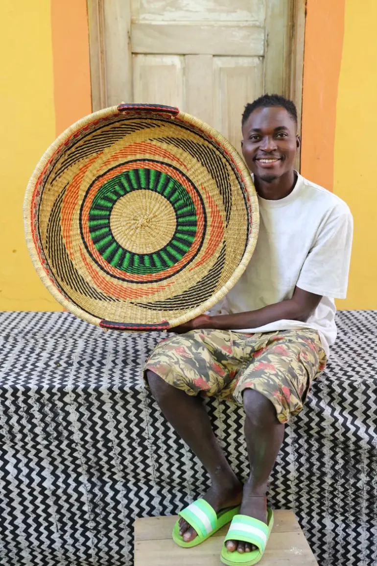 Woven Tray - Single Weave (Large) by Simon Abingya