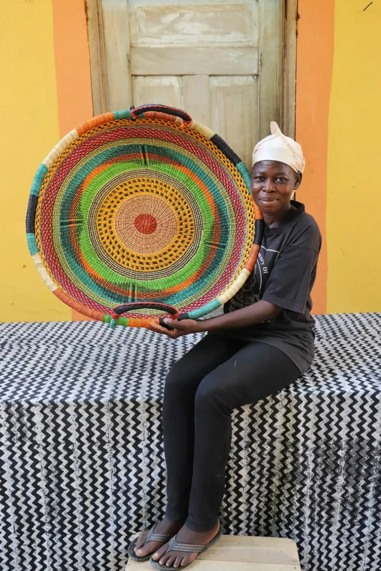 Woven Tray (Large / DOUBLE WEAVE) by Ayinpoka Anafo