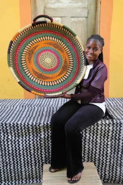 Woven Tray (Large / DOUBLE WEAVE) by Joyce Adagaam