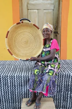 Woven Tray (Medium / DOUBLE WEAVE) by Alamiah Abugre