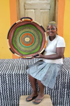 Woven Tray (Medium / DOUBLE WEAVE) by Vida Atambire