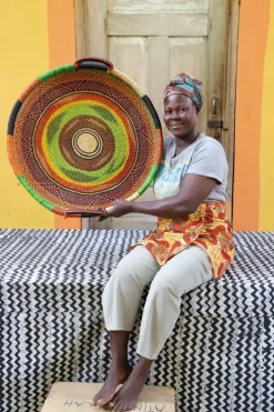 Woven Tray (Medium / DOUBLE WEAVE) by Nmahbillah Akolgo