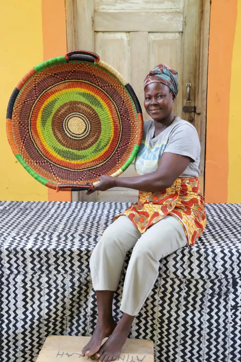 Woven Tray (Medium / DOUBLE WEAVE) by Nmahbillah Akolgo