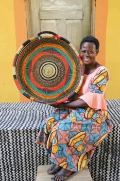 Woven Tray (Medium / DOUBLE WEAVE) by Nyaamah Atingabono