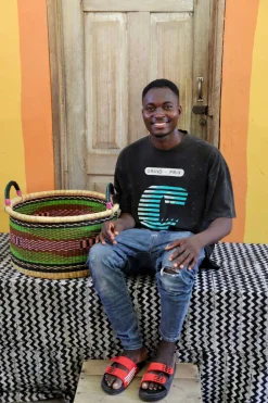 Woven Tub / Storage Stack (Medium) by Simon Abingya