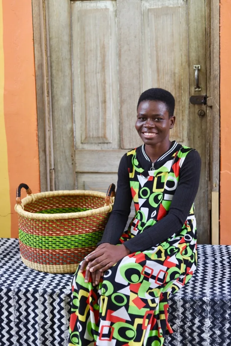 Woven Tub / Storage Stack (Small) by Rahinatu Akelsiyine